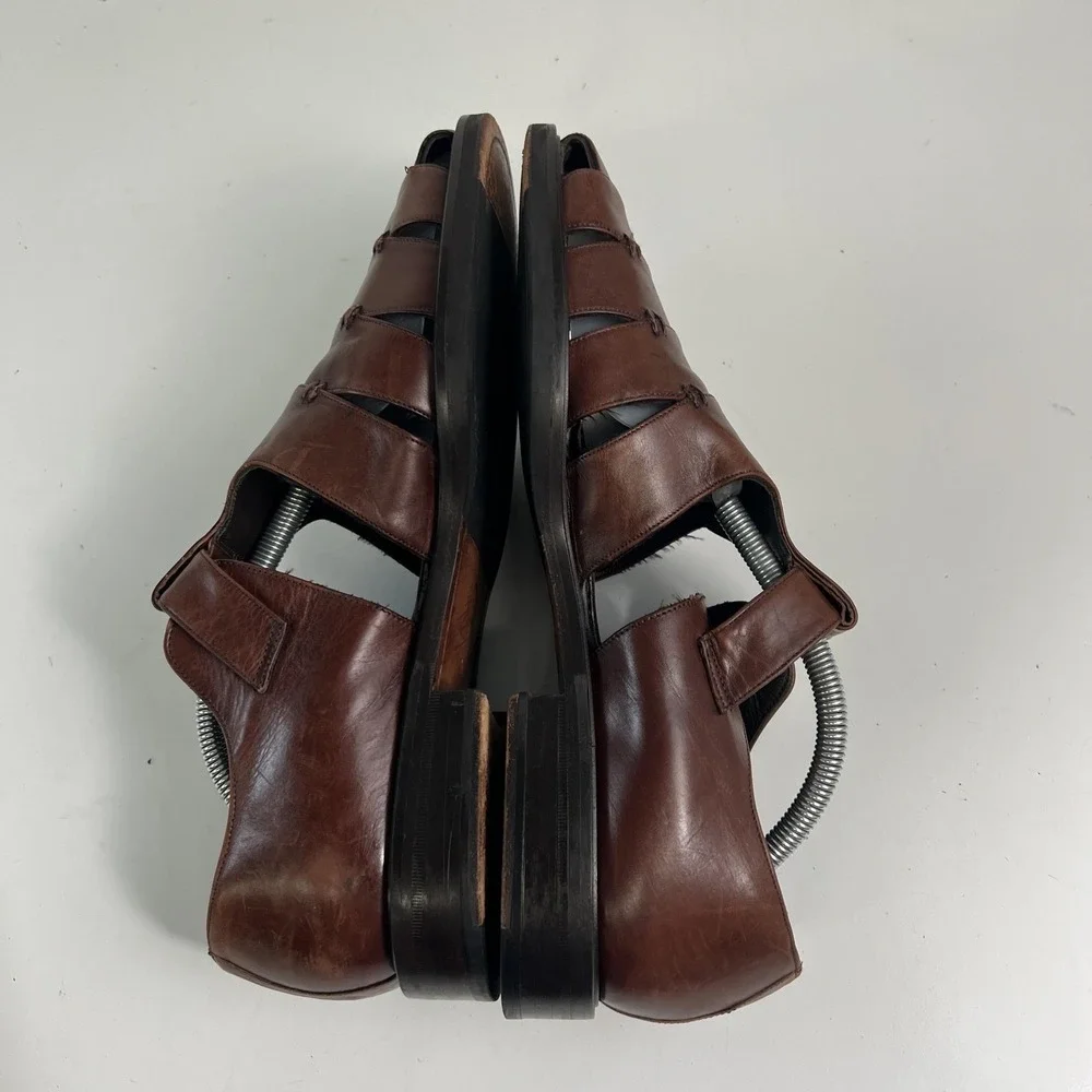 Mezlan Shoes Mens Size 10 M Brown Leather Diablo Fisherman Sandals Buckle